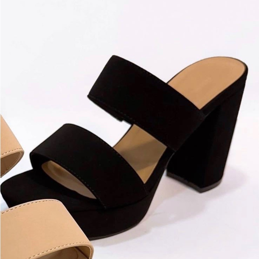 Chunky Black Wedge